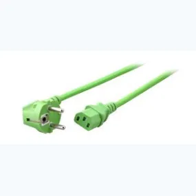 Gekleurd netsnoer Groen C13/Euro L1,8m